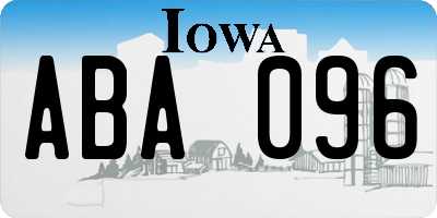 IA license plate ABA096