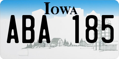 IA license plate ABA185