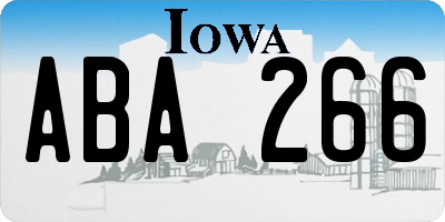 IA license plate ABA266