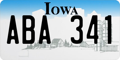 IA license plate ABA341