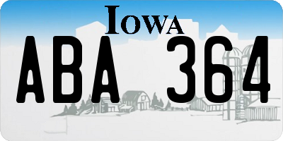 IA license plate ABA364