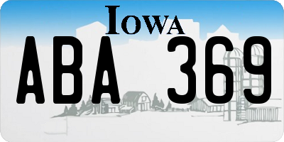 IA license plate ABA369