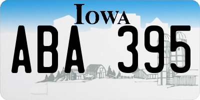 IA license plate ABA395