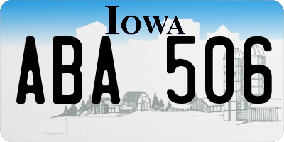 IA license plate ABA506