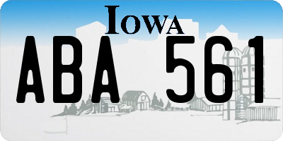 IA license plate ABA561