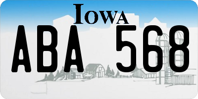 IA license plate ABA568