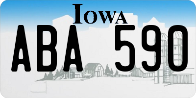 IA license plate ABA590