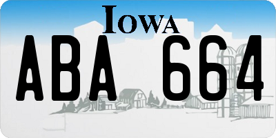 IA license plate ABA664