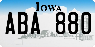 IA license plate ABA880