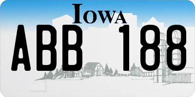 IA license plate ABB188