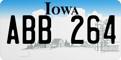 IA license plate ABB264