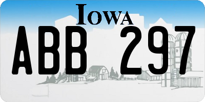 IA license plate ABB297