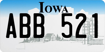 IA license plate ABB521