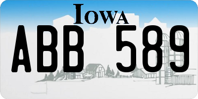 IA license plate ABB589