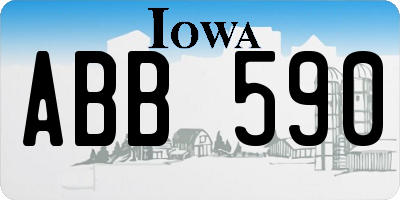 IA license plate ABB590