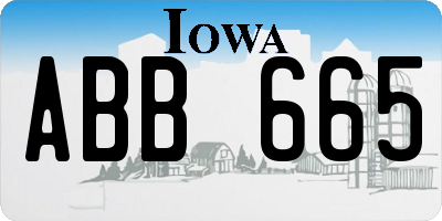 IA license plate ABB665