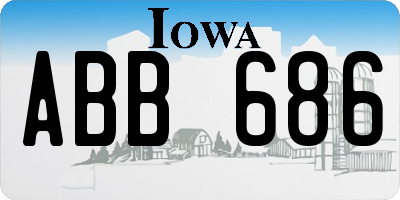 IA license plate ABB686