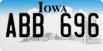 IA license plate ABB696