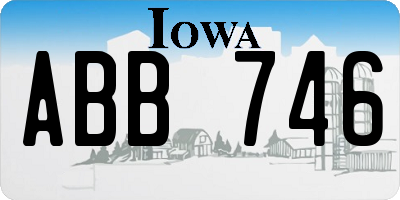 IA license plate ABB746