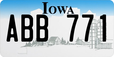 IA license plate ABB771
