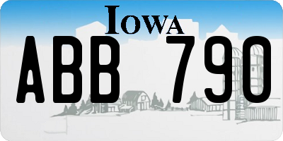 IA license plate ABB790