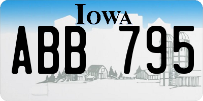 IA license plate ABB795