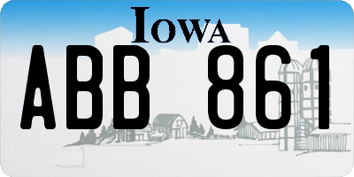 IA license plate ABB861