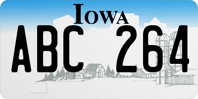 IA license plate ABC264