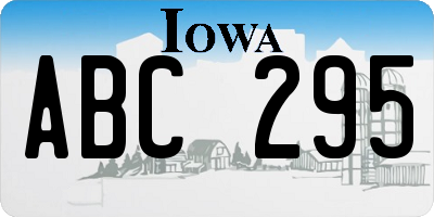 IA license plate ABC295