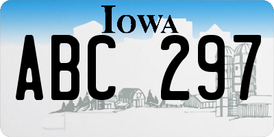 IA license plate ABC297