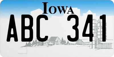 IA license plate ABC341