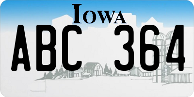 IA license plate ABC364