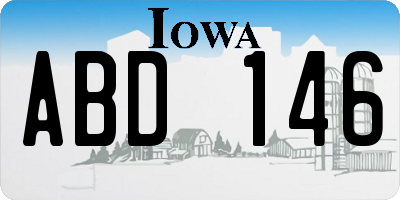 IA license plate ABD146