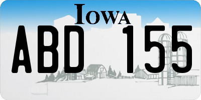 IA license plate ABD155