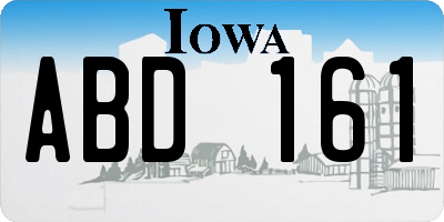 IA license plate ABD161