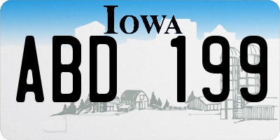 IA license plate ABD199