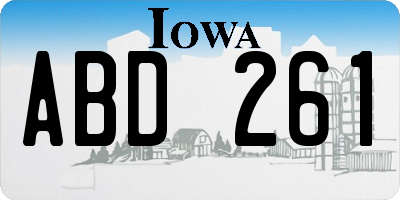 IA license plate ABD261