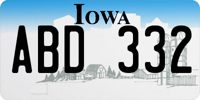 IA license plate ABD332