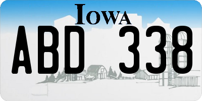 IA license plate ABD338