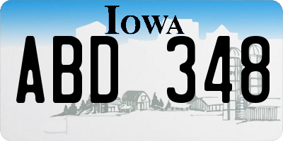 IA license plate ABD348