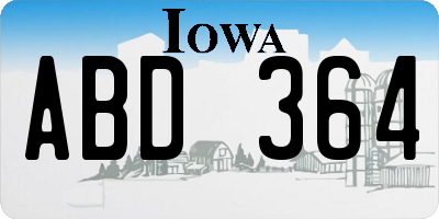 IA license plate ABD364