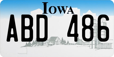 IA license plate ABD486