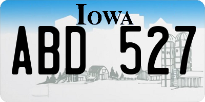 IA license plate ABD527