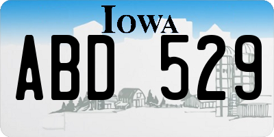 IA license plate ABD529