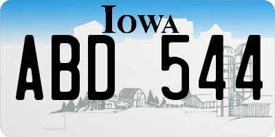 IA license plate ABD544