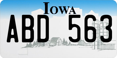 IA license plate ABD563