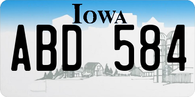 IA license plate ABD584