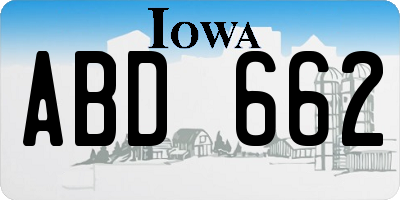IA license plate ABD662