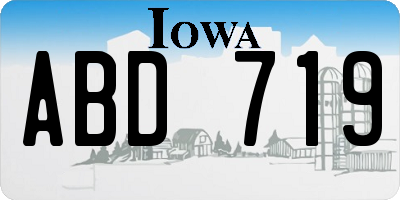 IA license plate ABD719