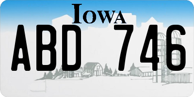 IA license plate ABD746